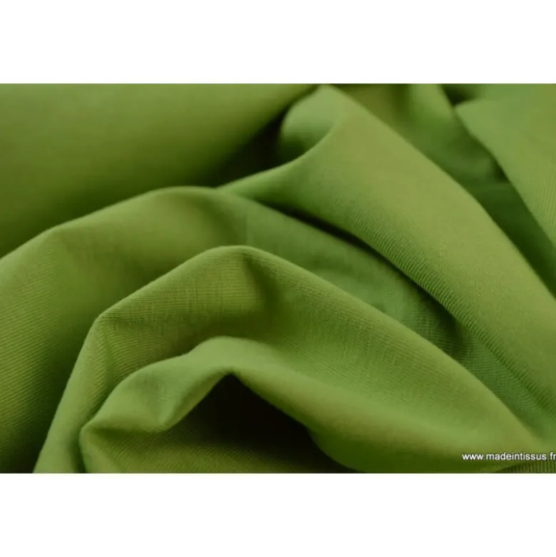 Tissu JERSEY coton élasthanne tilleul - OEKO TEX