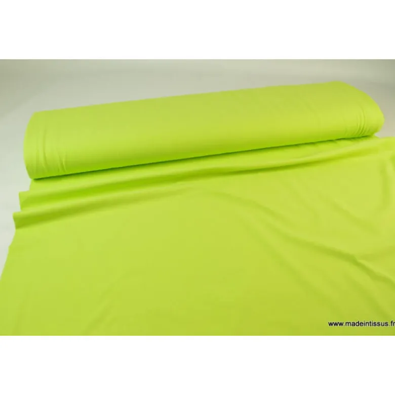 Tissu JERSEY coton élasthanne anis - OEKO TEX