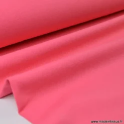 Tissu JERSEY coton élasthanne fraise - OEKO TEX