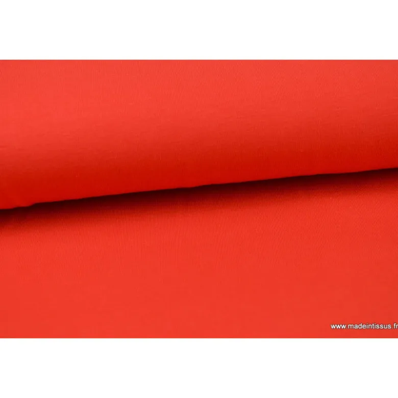 Tissu JERSEY coton élasthanne rouge - OEKO TEX