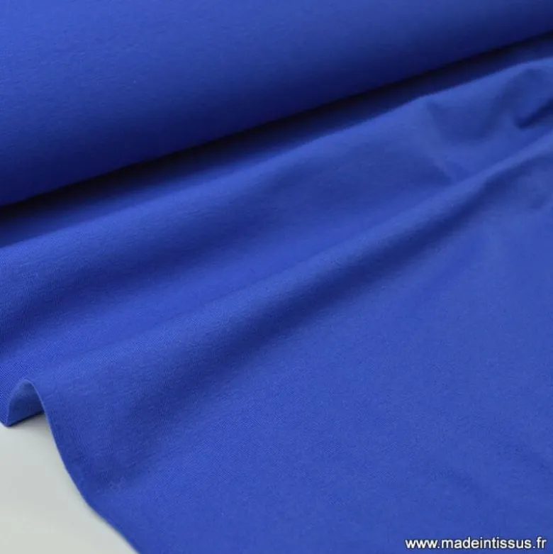 Tissu JERSEY coton élasthanne royal - OEKO TEX
