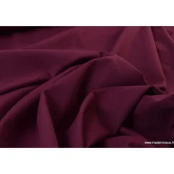 Tissu JERSEY coton élasthanne bordeaux - OEKO TEX