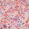 Tissu jersey côtelé motif fleurs automnales roses