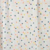 Tissu jersey cubes géométriques – Bleu, orange et jaune sur fond blanc