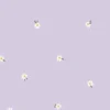 Tissu jersey de coton motif fleurs fond lilas - OEKO TEX