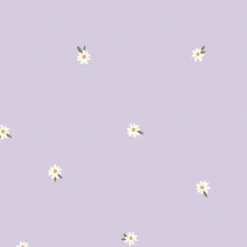 Tissu jersey de coton motif fleurs fond lilas - OEKO TEX