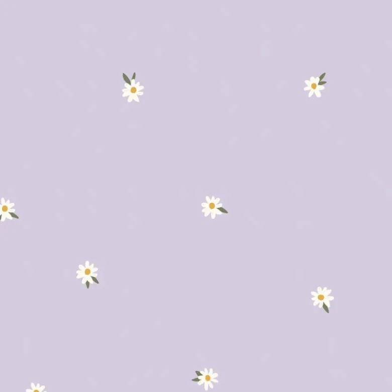 Tissu jersey de coton motif fleurs fond lilas - OEKO TEX