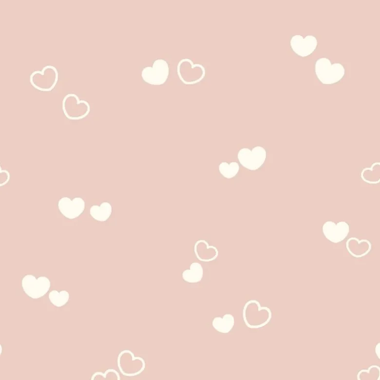 Tissu jersey de coton Sasha motif petits coeurs fond rose - OEKO TEX