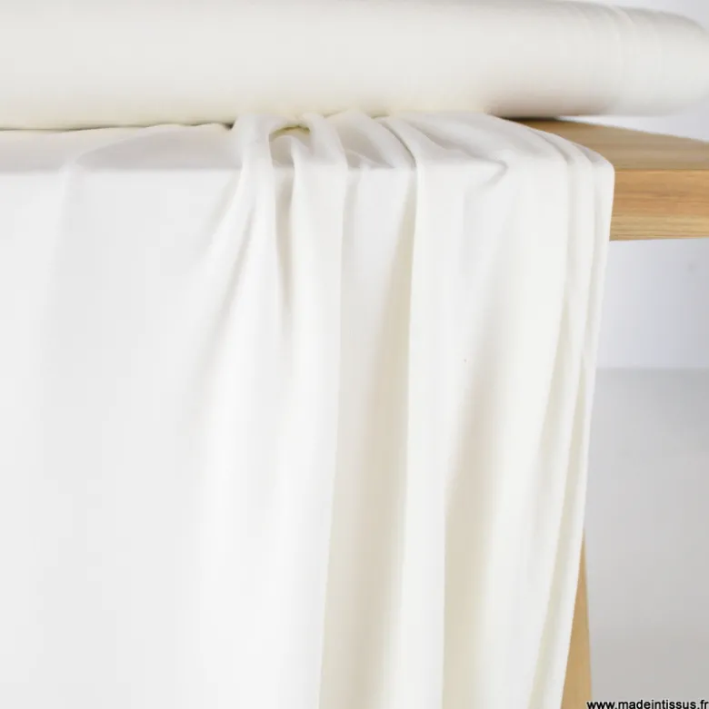 Tissu Jersey de viscose de bambou Ecru - OEKO TEX
