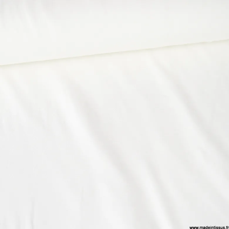 Tissu Jersey de viscose de bambou Ecru - OEKO TEX