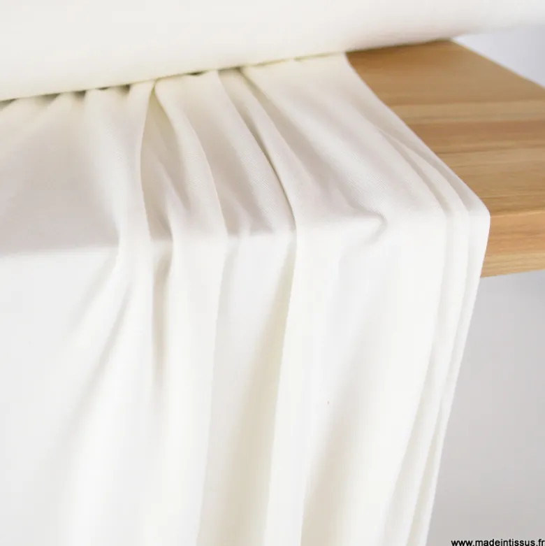 Tissu Jersey de viscose de bambou Ecru - OEKO TEX