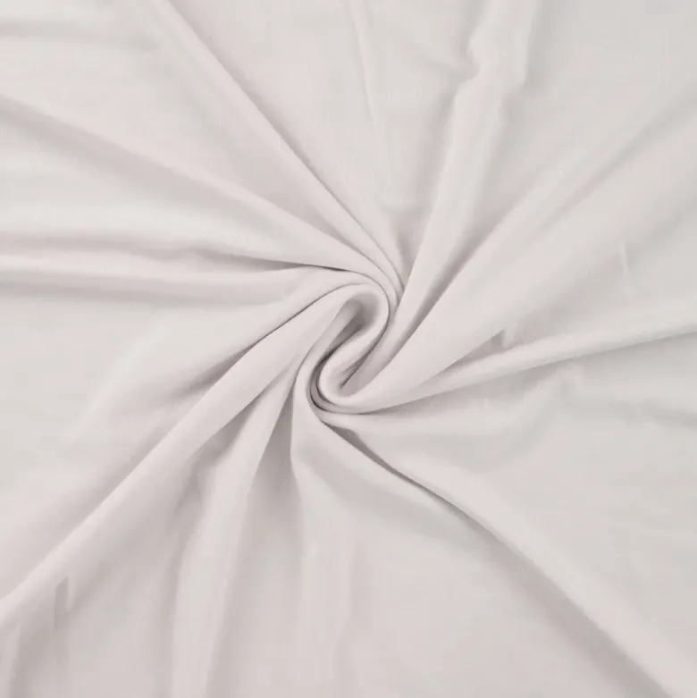 Tissu Jersey de viscose de bambou Blanc - OEKO TEX