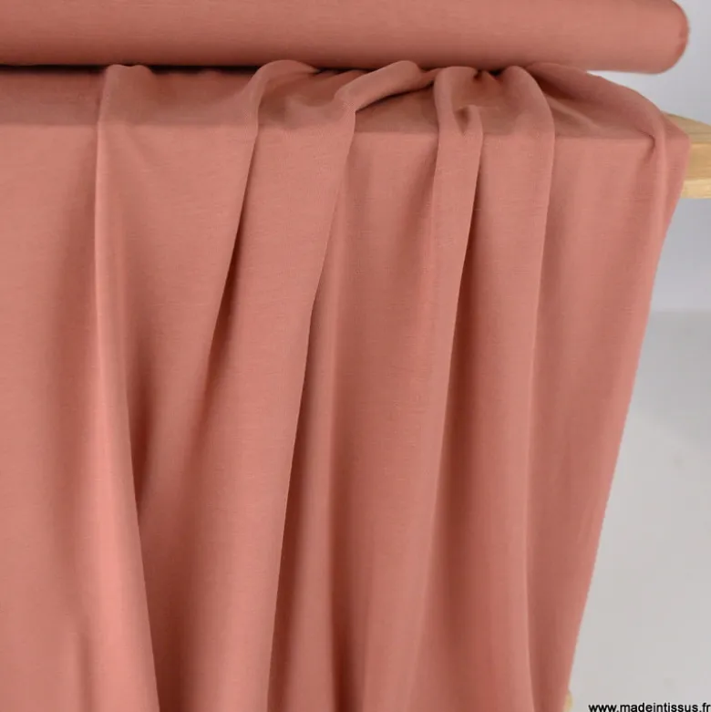 Tissu Jersey de viscose de bambou Terracotta - OEKO TEX