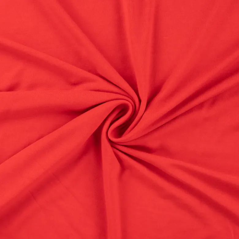 Tissu Jersey de viscose de bambou Rouge - OEKO TEX