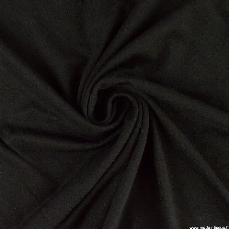 Tissu Jersey de viscose de bambou Noir - OEKO TEX