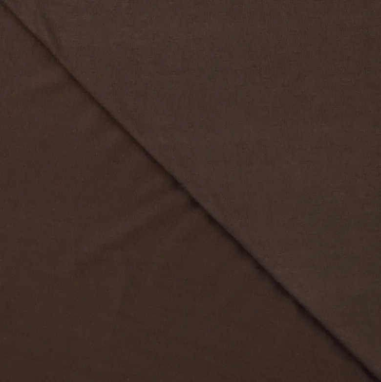 Tissu Jersey de viscose de bambou chocolat - OEKO TEX