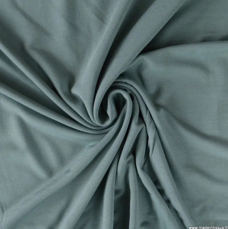 Tissu Jersey de viscose de bambou Céladon foncé - OEKO TEX