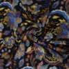 Tissu Jersey de Viscose motifs fleurs sur fond noir