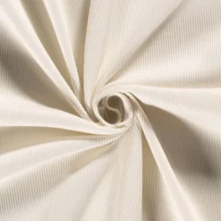 Tissu jersey fines côtes - Blanc cassé