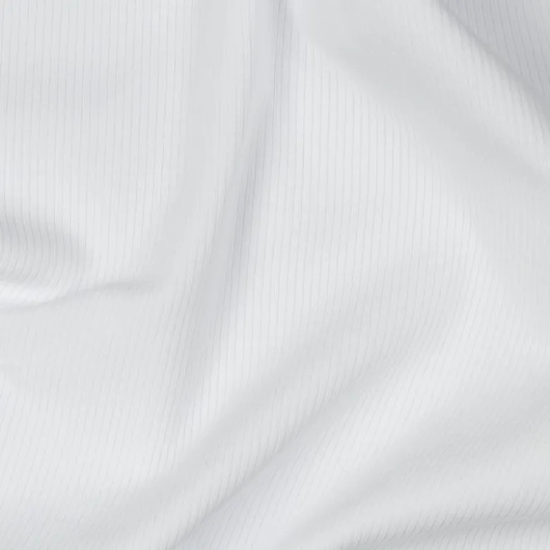 Tissu jersey fines côtes - Blanc