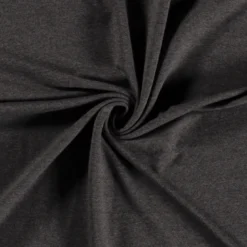 Tissu jersey French terry coloris gris foncé chiné - OEKO TEX