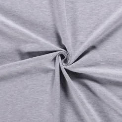 Tissu jersey French terry coloris gris clair chiné - OEKO TEX