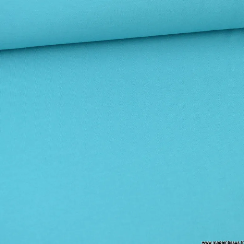 Tissu jersey maille polo bleu turquoise - OEKO TEX