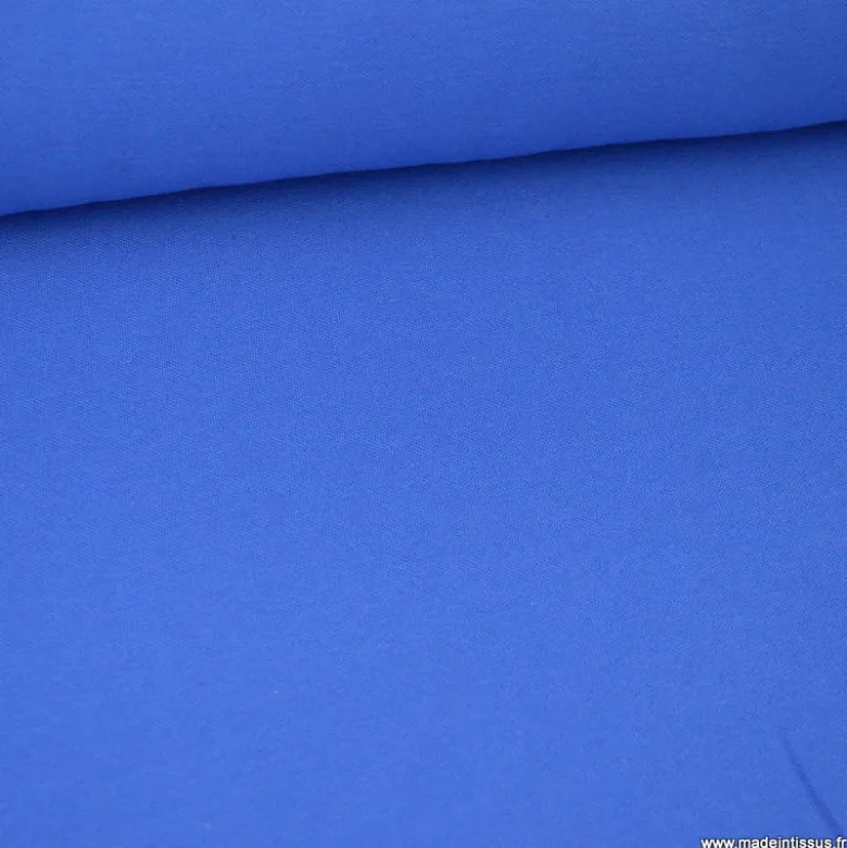 Tissu jersey maille polo bleu royal - OEKO TEX