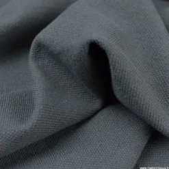 Tissu jersey maille polo gris anthracite - OEKO TEX