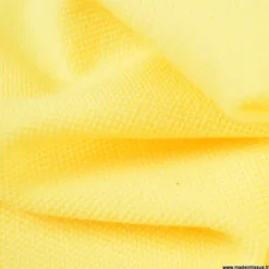 Tissu jersey maille polo jaune - OEKO TEX