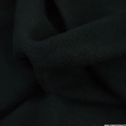 Tissu jersey maille polo Noir - OEKO TEX