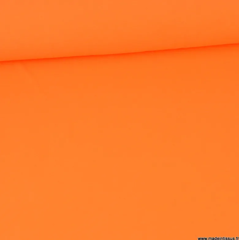 Tissu jersey maille polo orange - OEKO TEX