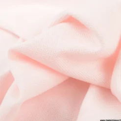 Tissu jersey maille polo rose - OEKO TEX