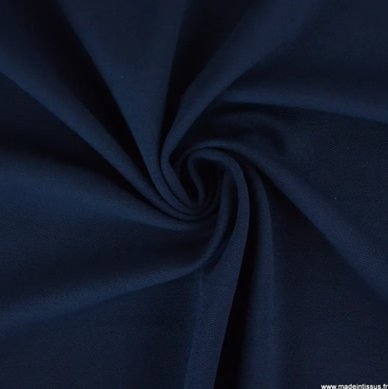 Tissu Jersey milano piqué - Bleu marine
