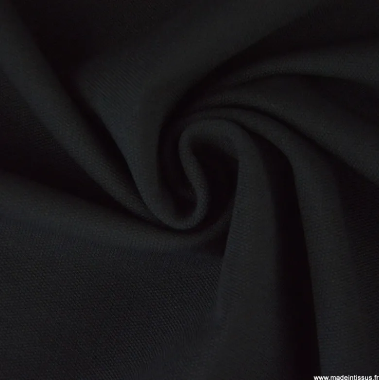Tissu Jersey milano piqué - Noir