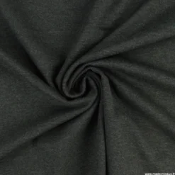 Tissu Jersey milano uni coloris gris foncé - OEKO TEX