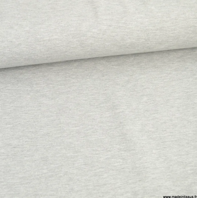 Tissu Jersey milano uni coloris gris - OEKO TEX