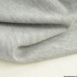 Tissu Jersey milano uni coloris gris - OEKO TEX