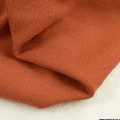 Tissu Jersey milano uni coloris brique - OEKO TEX