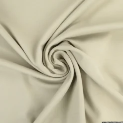 Tissu Jersey milano uni coloris beige - OEKO TEX