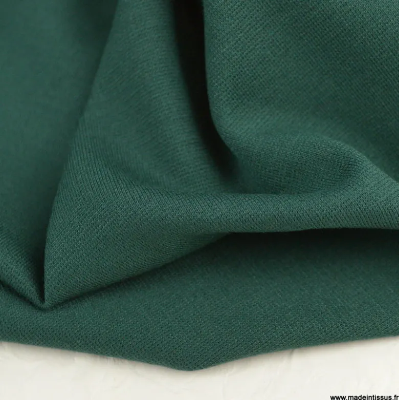 Tissu Jersey milano uni coloris vert foncé - OEKO TEX