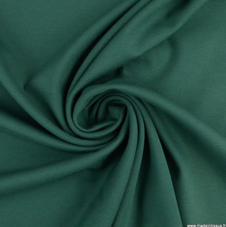 Tissu Jersey milano uni coloris vert foncé - OEKO TEX