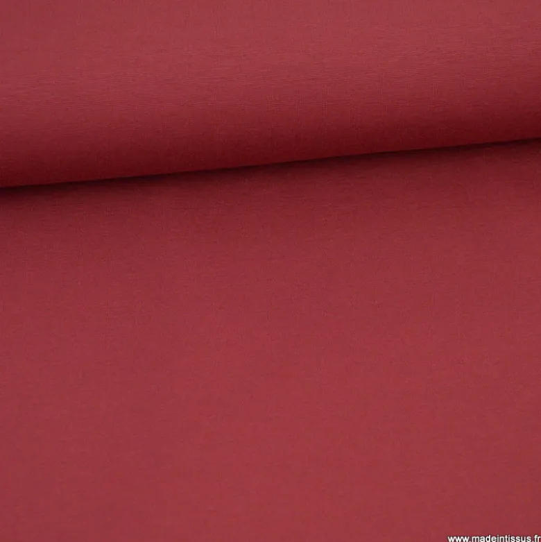 Tissu Jersey milano uni coloris rouge Hermès - OEKO TEX