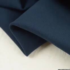 Tissu Jersey milano uni coloris bleu marine - OEKO TEX