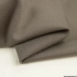 Tissu Jersey milano uni coloris taupe - OEKO TEX