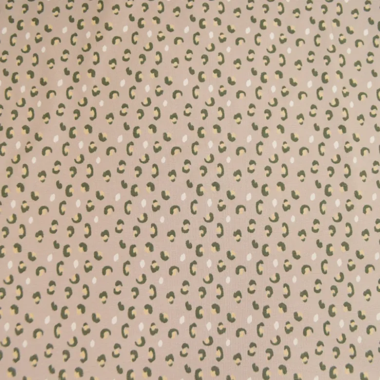 Tissu jersey à motif léopard fond sable - OEKO TEX