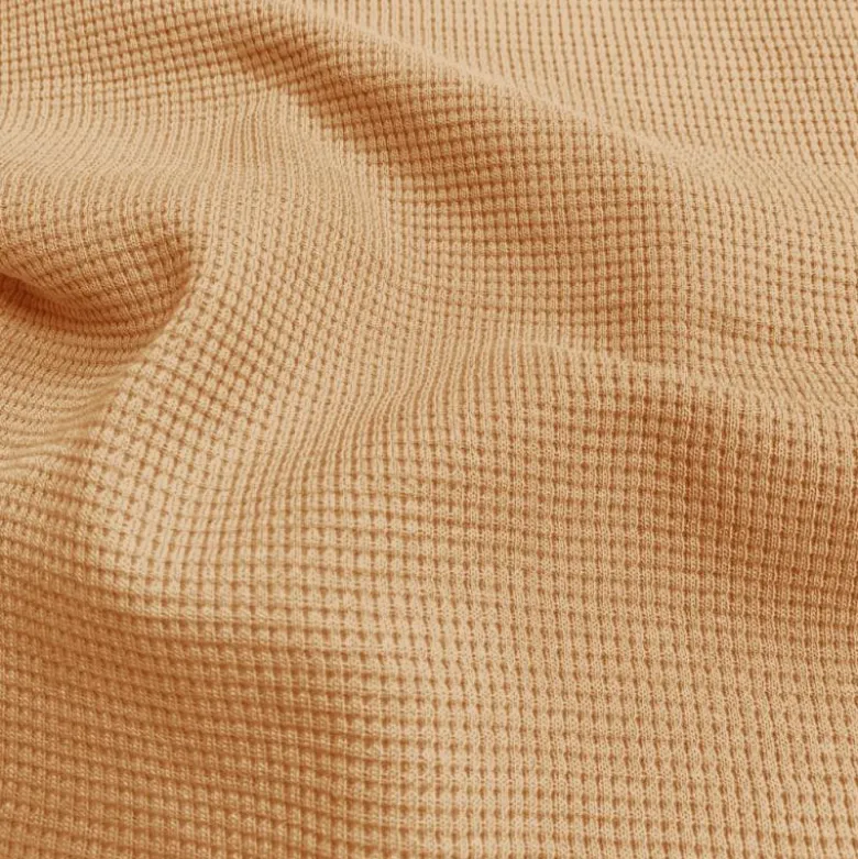 Tissu jersey nid d'abeille Camel - OEKO TEX