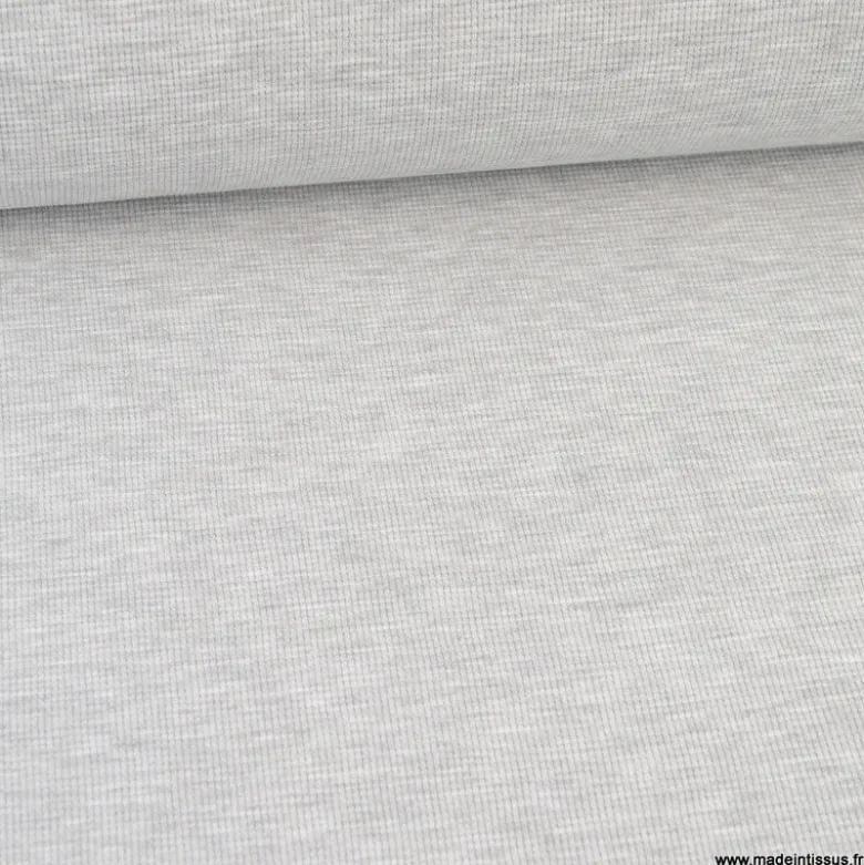 Tissu jersey nid d'abeille Gris - OEKO TEX