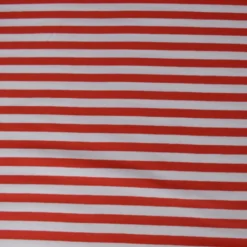 Tissu jersey à rayures larges type marinière Rouge et blanc - OEKO TEX