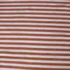 Tissu jersey à rayures larges type marinière Terracotta et blanc - OEKO TEX